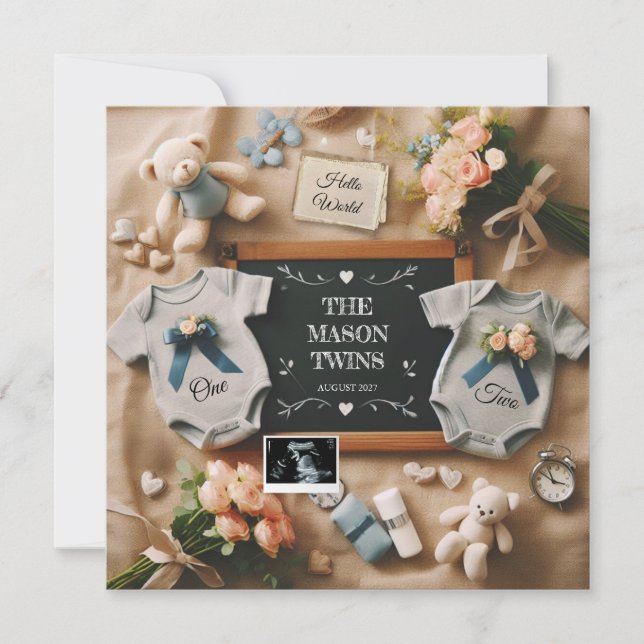 Zwillingsschwangerschaft in den sozialen Medien, Z Ankündigung (Vorderseite)