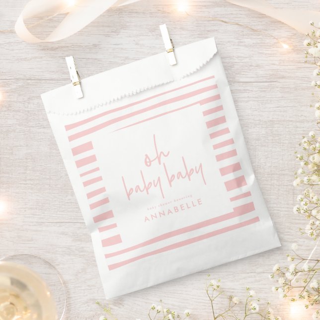 Zwillingsschwanztypografie mit rosa Mädchen Geschenktütchen (Ausgeschnitten)