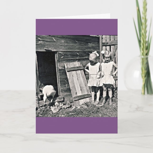 Zwillingsschwestern Karte (Vorderseite)