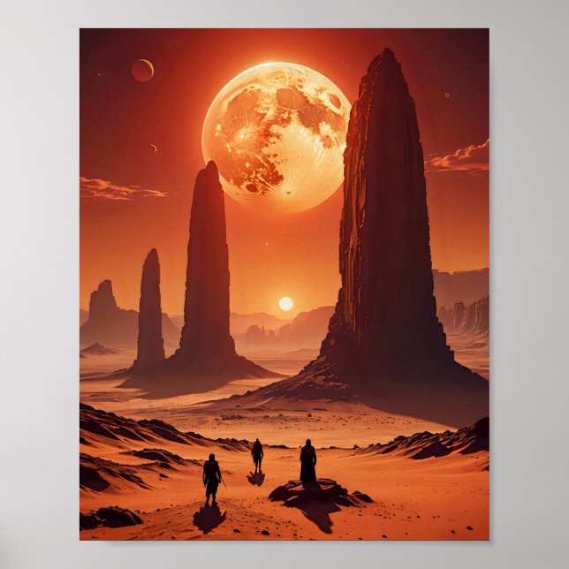 Zwillingssonnen über den Wüstenplaneten Poster (Vorne)