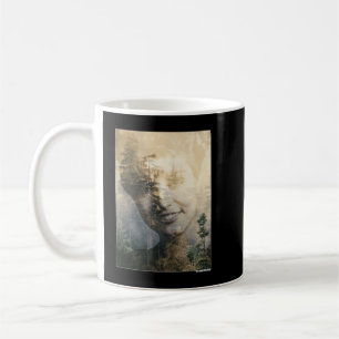 Zwillingsspitzen Laura Doppelexponiertes Foto Fore Kaffeetasse