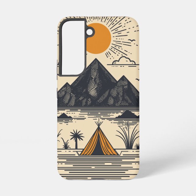 Zwillingsspitzen Sunrise Phone Case Samsung Galaxy Hülle (Rückseite)