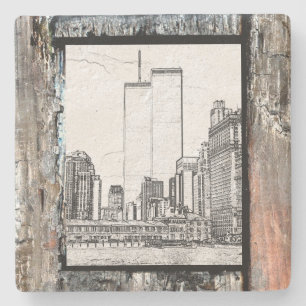 Zwillingstürme Steinuntersetzer