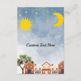 Zwillingsüber der Sonne und der Mond-Babydusche Begleitkarte