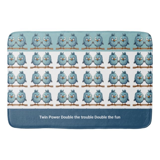 Zwillingsvögel Badematte (Vorderseite)