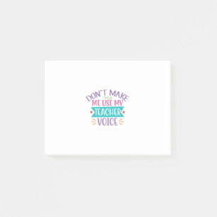 Zwing mich nicht, die Stimme meines Lehrers zu ben Post-it Klebezettel