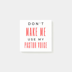 Zwing mich nicht, meine Stimme als Pastor zu verwe Post-it Klebezettel