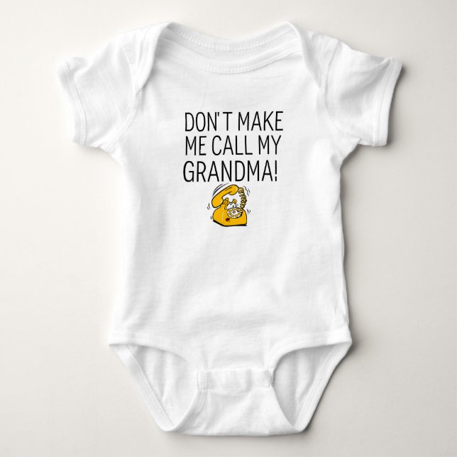 Zwing mich nicht, meinen Oma Funny Baby Bodysuit z Strampler (Vorderseite)