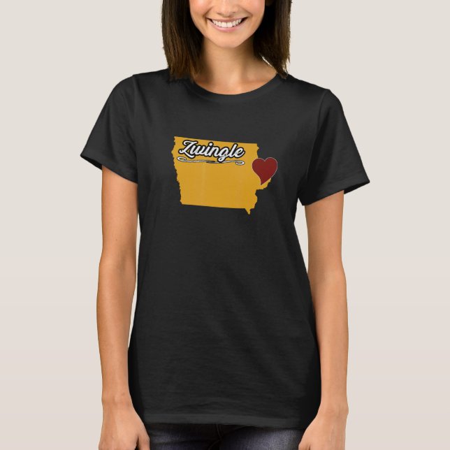 ZWINGLE IOWA IA USA  Cute Souvenir Merch  US City  T-Shirt (Vorderseite)