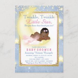 Zwinkere Zwinkere Kleiner Stern Babyparty Einladung