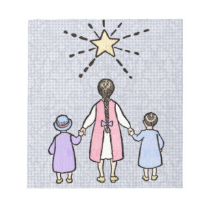 Zwinkere Zwinkere Kleiner Stern Vintage Kinderreim Notizblock