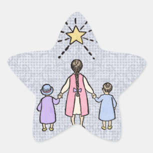 Zwinkere Zwinkere Kleiner Stern Vintage Kinderreim Stern-Aufkleber