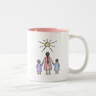 Zwinkere Zwinkere Kleiner Stern Vintage Kinderreim Zweifarbige Tasse