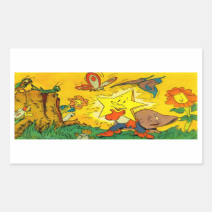 zwinkern Sie den Star Rect. Sticker-7 Formen & 2 G Rechteckiger Aufkleber