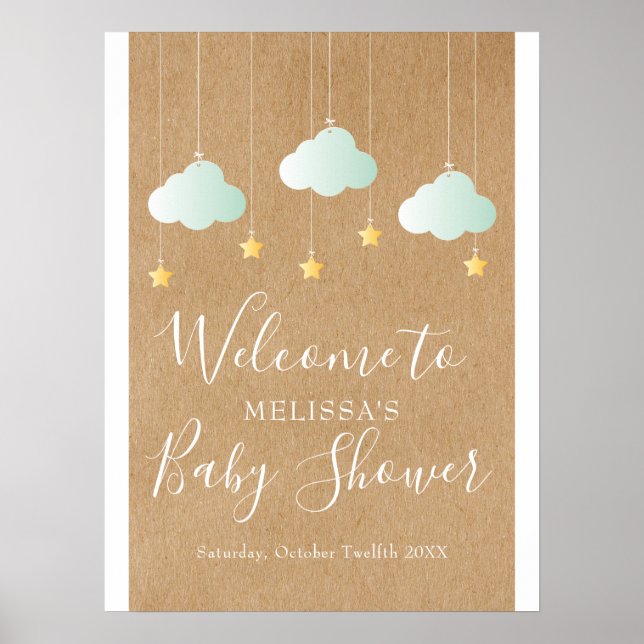 Zwinkern Zwinkern Baby Shower / Sprinkle Willkomme Poster (Vorne)