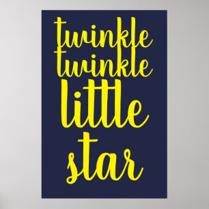 Zwinkern Zwinkern kleiner Stern Kinderkinderzimmer Poster