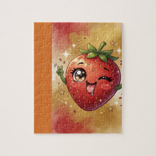 Zwinkernd Erdbeere Puzzle