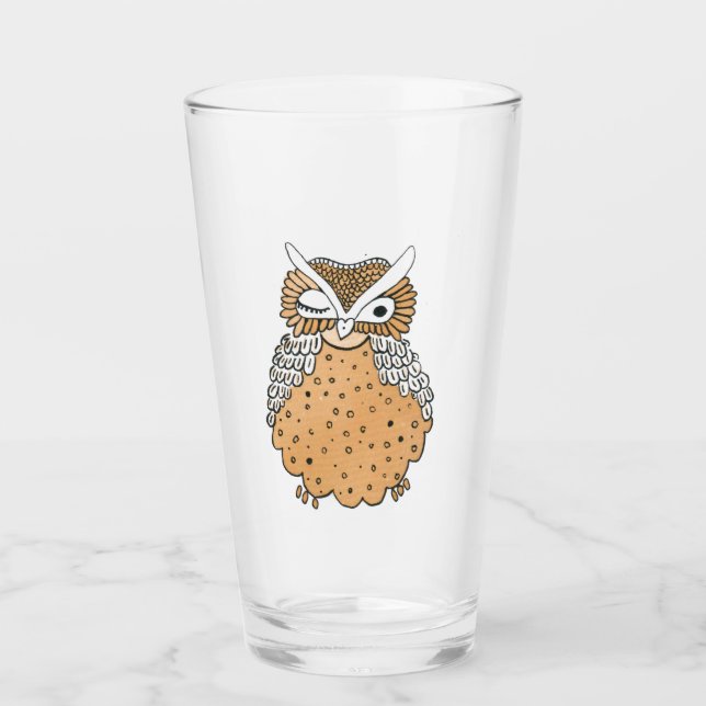 Zwinkernden Eulenglas Glas (Vorderseite)