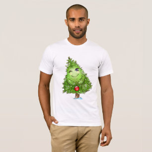Zwinkernden Weihnachtsbaum Herren T-Shirt
