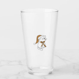 Zwinkernden Winterkatze Glas