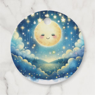 Zwinkernder kleiner Stern Aquarell-Baby-Dusche Geschenkanhänger