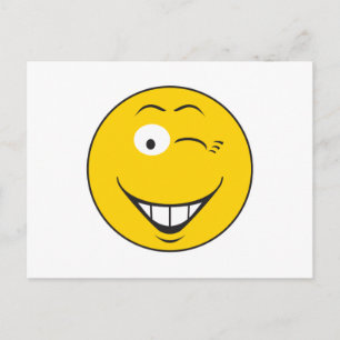 Zwinkerndes Gesicht Postkarte