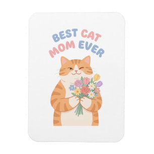 Zwinkerndes Ginger-Tabby-Katze Muttertags-Kunst Magnet