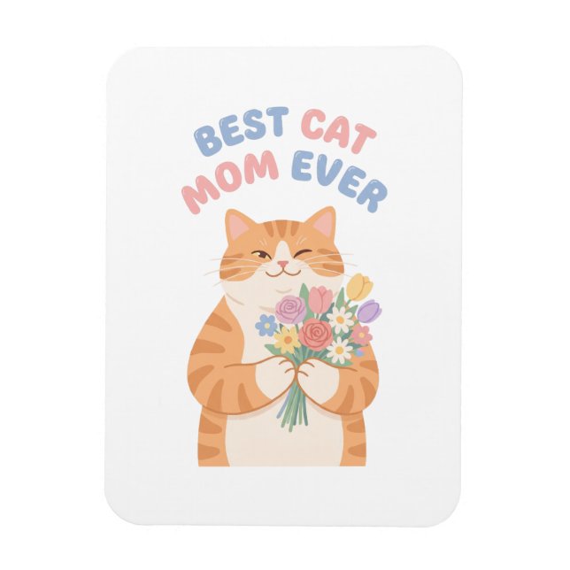 Zwinkerndes Ginger-Tabby-Katze Muttertags-Kunst Magnet (Vertikal)