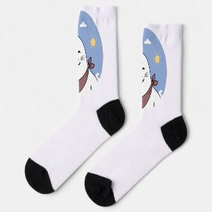 Zwinkerndes Siegel mit Bandana, das Shaka-Zeichen Socken