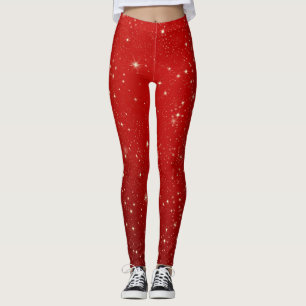 Zwirnen auf Rot Leggings