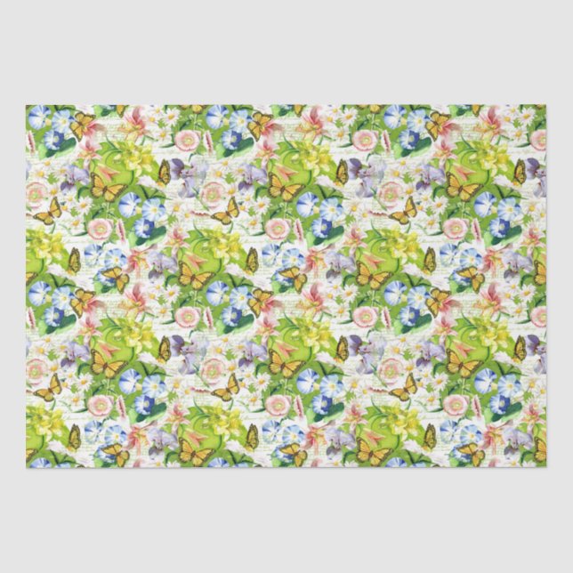 Zwirnpapier für Blumen und Monarchen Seidenpapier (Vorderseite)
