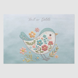 Zwirnpapier für die Blume Little Bird Blue Pink Seidenpapier