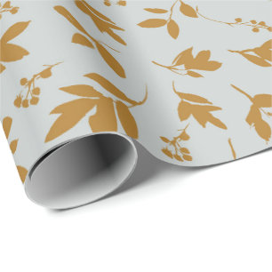 Zwirnpapier mit gelber Blattspitze Geschenkpapier
