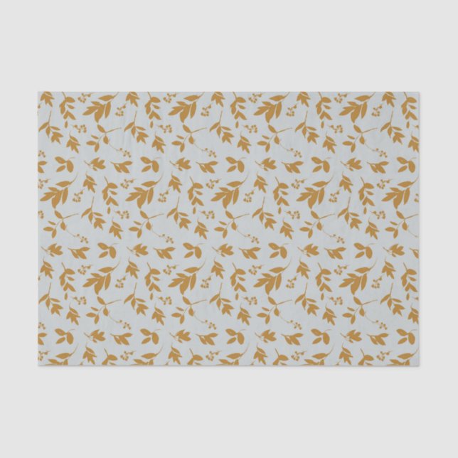 Zwirnpapier mit gelber Blattspitze Seidenpapier (Vorderseite)