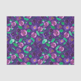 Zwirnpapier mit insgesamt Lila Stiefmütterchen Seidenpapier