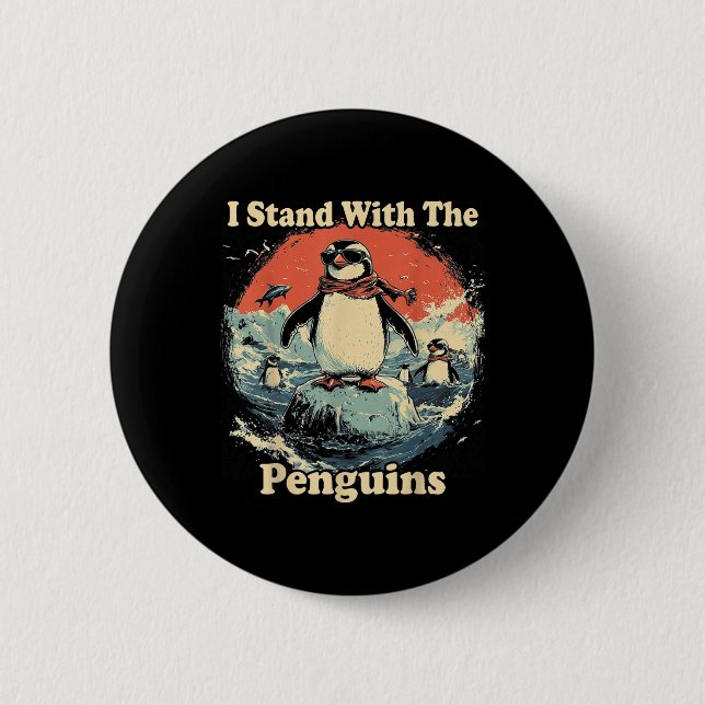 Zwirnsteine, die ich mit den Pinguinen halte Button (Vorderseite)