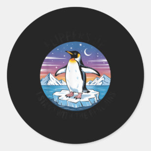 Zwirnsteine, die ich mit den Pinguinen halte Runder Aufkleber