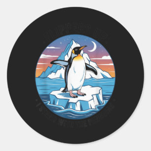 Zwirnsteine, die ich mit den Pinguinen halte Runder Aufkleber