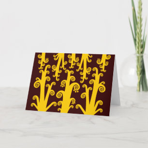 Zwirnsteine - orange auf dunkelbraun feiertagskarte