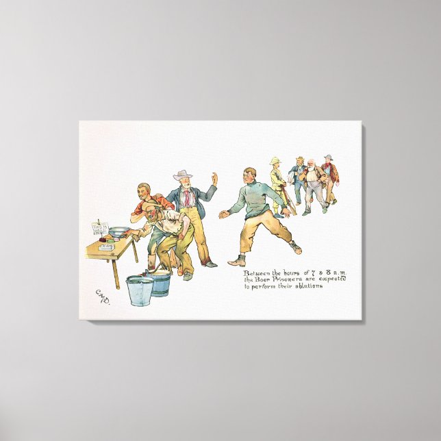 Zwischen 7 und 8 Uhr morgens. Leinwanddruck (Vorderseite)