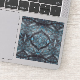Zwischen Blau abstrakte Aquarellkunst Aufkleber