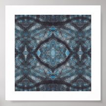 Zwischen Blau Abstraktes Aquarell-Kunstwerk
