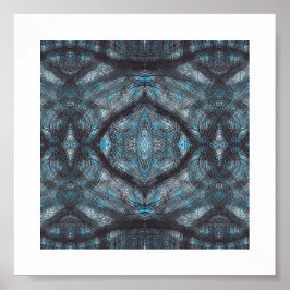 Zwischen Blau Abstraktes Aquarell-Kunstwerk Poster