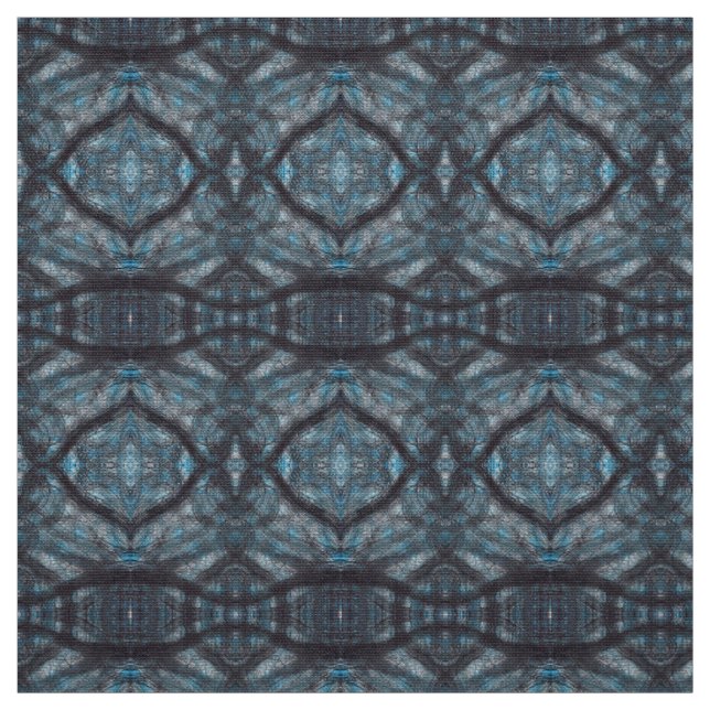 Zwischen blauer abstrakter Aquarellkunst Stoff (Muster)