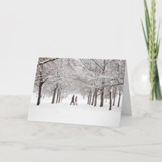 Zwischen den Bäumen Feiertagskarte