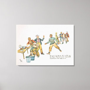 Zwischen den Stunden von 7 und 8 a.m. Leinwanddruck