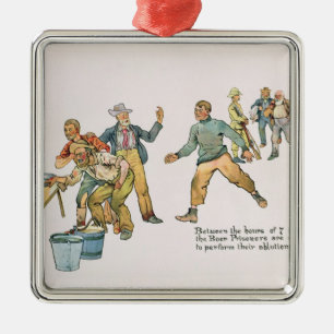 Zwischen den Stunden von 7 und 8 a.m. Ornament Aus Metall