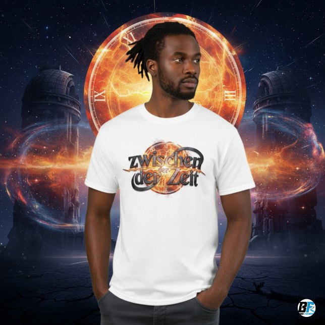 Zwischen Der Zeit-Sci-Fi Time Infinity Clock Logo  T-Shirt (Von Creator hochgeladen)