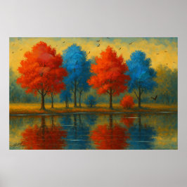 Zwischen Feuer und Frost Landschaft Poster