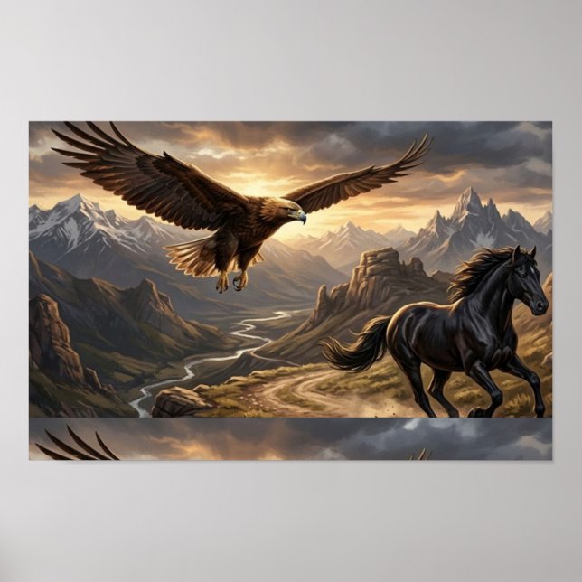 Zwischen Himmel und Stein Poster (Vorne)